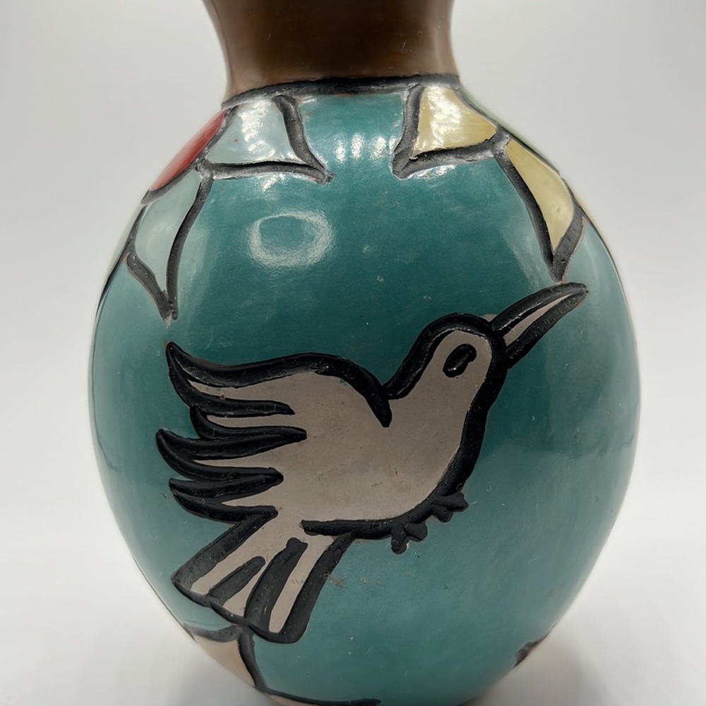 Hand Made Clay Peruvian Pitcher Signed - Picture 6 of 6
